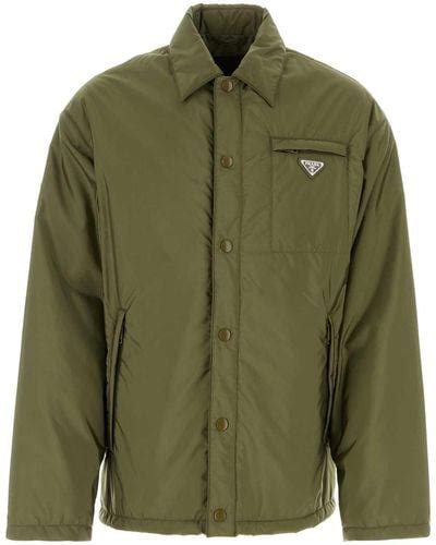 mens green prada jacket